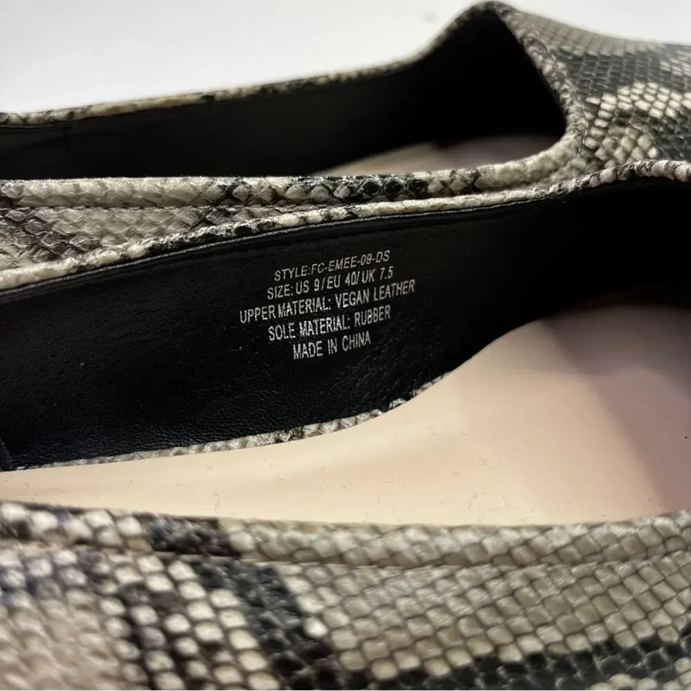 French Connection Emee Animal Print Slip On flats soft truffle - 9